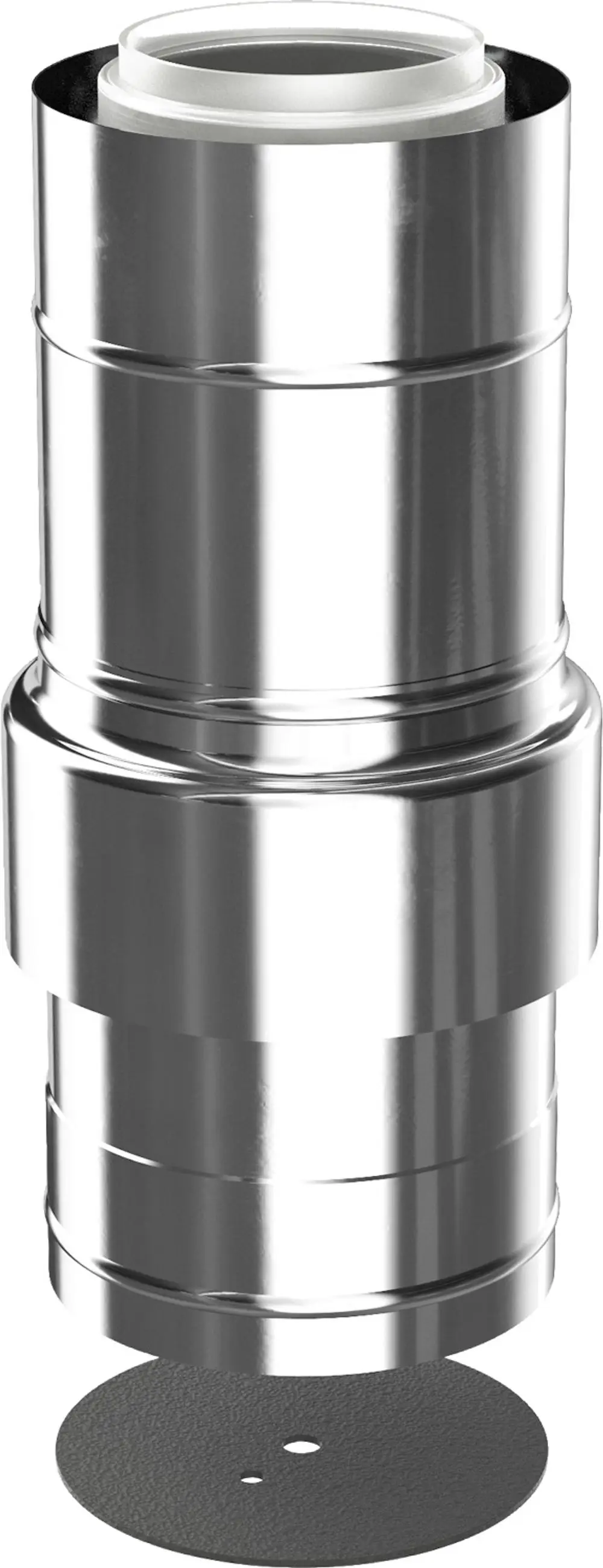 Edelstahl-Zuluftstutzen mit konischer Form, geeignet für Abgaszubehör. Produkt von Bosch, liefert zuverlässige Leistung für Luftzufuhranwendungen.